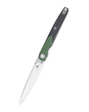 Bestechman LANZA BMK14C closed view – OD green+black G10 handle, deep carry clip