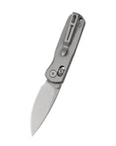 Bestechman SPRITE BMK21D blade detail – M390 dark bead blast stonewash finish, 62 HRC