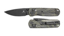 Bestechman SPRITE BMK21F black green G10 handle – black & green G10 scales, B-Lock, deep carry clip
