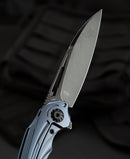 Bestech Wibra BT2001C spine detail – 0.15" blade thickness, M390 steel
