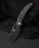 Bestech Exploit BT2005C front view – 3.15" S35VN black stonewash, black stonewash titanium frame lock