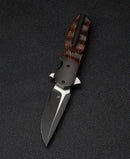 Bestech Freefall BT2007B closed view – 3.78" closed, black titanium + orange G10 liner lock
