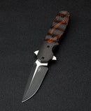 Bestech Freefall BT2007B front view – 2.65" S35VN black stonewash + satin, black titanium + orange G10, liner lock