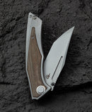 Bestech Togatta BT2102D blade detail – 3.74" M390 bead blast stonewash finish, 3.8mm thick
