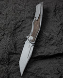 Bestech Togatta BT2102D closed view – 5.36" closed, dark grey titanium frame lock