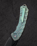 Bestech Buwaya BT2203D handle detail – pure titanium construction, no inlays or overlays