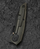 Bestech VK-Void BT2305D blade detail – 2.85 inch Elmax black stonewash Wharncliffe, red copper spine inlay