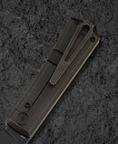 Bestech Bruv BT2401C handle detail – bronze black Ultem scales on titanium chassis