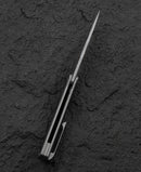 Bestech Spear Phisher BT2405B blade detail – M390 steel compound grind hand rubbed satin finish
