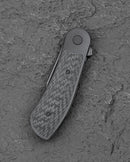 Bestech Vestige BT2411D Titanium Pocket Clip Black Stonewash Folding Knife Detail