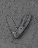 Bestech Vestige BT2411D Black Stonewash Titanium Frame Lock Folding Knife Side View