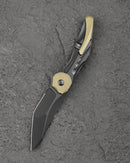 Bestech Excentric BT2412B Black Stonewash Titanium Handle Folding Knife Closed View