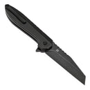 Kansept Kosame Button Lock T1093F5 – 3.37" 154CM Blade, Blackwash Titanium with Black & Red G-Mascus Inlay, by Ei Spade Design