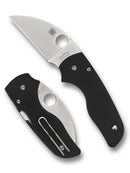 Spyderco Lil' Native Wharncliffe C230GPWC 2.47" CPM S30V black G-10 folding knife front view