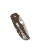 Spyderco Native 5 Sprint Run C41GPBN15V5 closed view, brown peel-ply G-10 handle