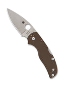 Spyderco Native 5 Sprint Run C41GPBN15V5 open position showing satin CPM 15V full-flat-ground blade