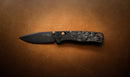 Benchmade Bugout Gold Class 535BK-251 Knife 3.24" M390 Black Cerakote — Fat Carbon & Titanium, AXIS Lock