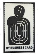 My Business Card Target Morale Patch Card-SW front view – 2.09″ x 3.35″ shooting target 3D PVC patch