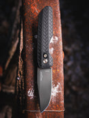 Pro-Tech Vero Synapse 2 CCKSF26.VERO.1 closed view showing black herringbone textured aluminum handle