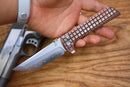 North Mountain Blade Chop 2 – SLD-Magic Copper Grid Handle Knife | .45 Thumb Disc & Button Lock (2406CU)