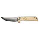 North Mountain Blade Chop 2 Stipe – 3.5" SLD-Magic San Mai Tanto | Aluminum Bronze Handle (2410E)