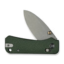 We Knife Co Ltd Baby Banter 2 2.34" Nitro-V Green Canvas Micarta C23074-3