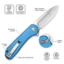 We Knife Co Ltd Elementum II 2.96" Nitro-V Aluminum Blue C18062PD-2