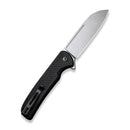 CIVIVI Chevalier Button Lock Folding Knife Black G10 3.46" 14C28N – C20022-1