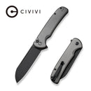 We Knife Co Ltd Chevalier II 3.47" 14C28N Black Stonewashed Aluminum Gray C20022B-3