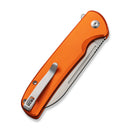 We Knife Co Ltd Chevalier II 3.47" 14C28N Aluminum Orange C20022B-2
