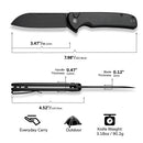 We Knife Co Ltd Chevalier II 3.47" 14C28N Aluminum Black C20022B-1