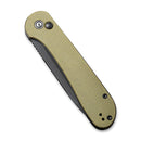 CIVIVI Button Lock Elementum Pocket Knife Micarta Handle (3.47" 14C28N Blade) C2103B