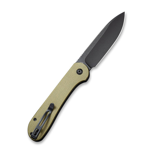 CIVIVI Button Lock Elementum Pocket Knife Micarta Handle (3.47" 14C28N Blade) C2103B