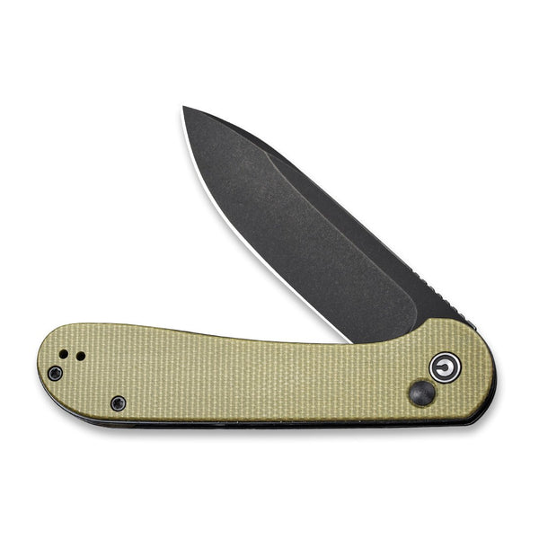 CIVIVI Button Lock Elementum Pocket Knife Micarta Handle (3.47" 14C28N Blade) C2103B