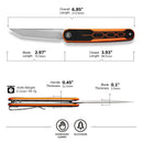 We Knife Co Ltd KwaiQ 2.97" Nitro-V Orange/Black G10 C23015-2