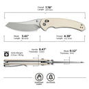 We Knife Co Ltd Sixgill 3.41" Nitro-V Ivory G10 C24050-2