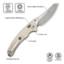 We Knife Co Ltd Sixgill 3.41" Nitro-V Ivory G10 C24050-2