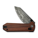 We Knife Co Ltd Yonder 2.88" Damascus Guibourtia Wood Black C23073B-DS1