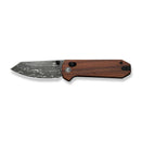 We Knife Co Ltd Yonder 2.88" Damascus Guibourtia Wood Black C23073B-DS1