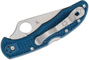 Spyderco Delica 4 Lightweight Folding Knife – 2.9" CPM-SPY27 Satin Plain Blade, Cobalt Blue FRN Handle – C11PCBL