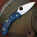 Spyderco Dragonfly 2 – 2.28" CPM-SPY27 Satin Plain Blade, Cobalt Blue FRN Handles – C28PCBL2