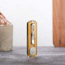 Vosteed Corgi Pup Trek Lock Knife 2.37" S35VN Satin Blade Amber PEI Handle A0723