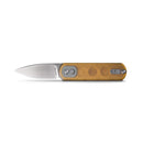 Vosteed Corgi Pup Trek Lock Knife 2.37" S35VN Satin Blade Amber PEI Handle A0723