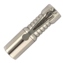 CWF Custom Flashlights Tumbled Titanium Groovy – 18350 Custom EDC Flashlight - USA Made