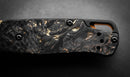 Benchmade Bugout Gold Class 535BK-251 Knife 3.24" M390 Black Cerakote — Fat Carbon & Titanium, AXIS Lock