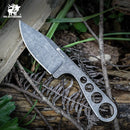 HX Outdoors Rock Apex Pro D-342 2.4" stonewashed 5Cr15 companion knife detail