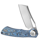 DreamTech D4507 Cleaver D4507MBL blade detail – satin VG10 cleaver