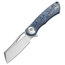 DreamTech D4507 Cleaver D4507MBL open position showing satin VG10 cleaver blade