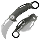 Dreamtech D4221AG – 14C28N Pocket Knife, Aluminum Handle, Button Lock