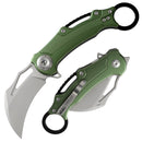Dreamtech D4221AGR – 14C28N Pocket Knife, Aluminum Handle, Button Lock